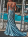 Sexy Spaghetti Strap Mermaid Sleeveless Prom Dresses With Trailing For Party, PG141