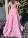 Unique Off-shoulder Sleeveless A-line Long Prom Dresses With Trailing For Party, PG201