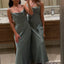 Soft Spaghetti Strap Sleeveless Mermaid Satin Bridesmaid Dresses For Wedding Party, PGB141