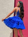 Sexy Spaghetti Strap V-neck Sleeveless Short A-line Tulle Homecoming Dresses For Party, PGH221