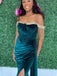 Sexy Off-shoulder Sleeveless Mermaid Velvet Long Prom Dresses For Party, PG333