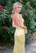 Soft Spaghetti Strap Sleeveless Mermaid Satin Long Prom Dresses For Party, PG623