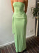 Sexy Sweetheart Sleeveless Mermaid Satin Long Prom Dresses For Party, PG834