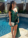 Sexy One-shoulder Sleeveless Short Mermaid Satin Homecoming Dresses For Party, PGH229