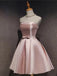 Soft Sweetheart Sleeveless A-line Satin Homecoming Dresses For Party, PGH469