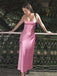 Soft Spaghetti Strap Sleeveless Mermaid Satin Long Prom Dresses For Party, PG393