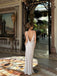 Sexy Spaghetti Strap Sleeveless Mermaid Satin Long Prom Dresses For Party, PG345