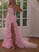 Elegant Sweetheart Sleeveless Mermaid With Side Split Long Prom Dresses, PG57