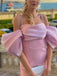 Soft Off-shoulder Sleeveless Mermaid Satin Long Prom Dresses For Party, PG719