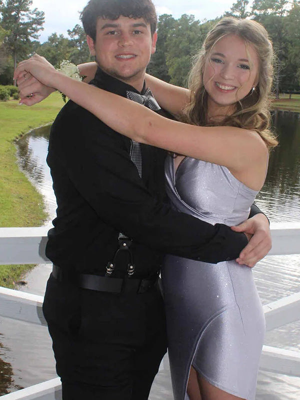 Sexy Spaghetti Strap Sleeveless Satin Mermaid Homecoming Dresses For Party, PGH337