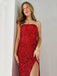 Sexy Sweetheart Sleeveless Mermaid Sequin Long Prom Dresses With Trailing For Party, PG269