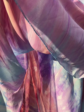 Elegant Spaghetti Strap Sleeveless Mermaid Chiffon Long Prom Dresses For Party, PG297