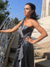 Soft One-shoulder Sleeveless Mermaid Satin Long Prom Dresses For Party, PG473