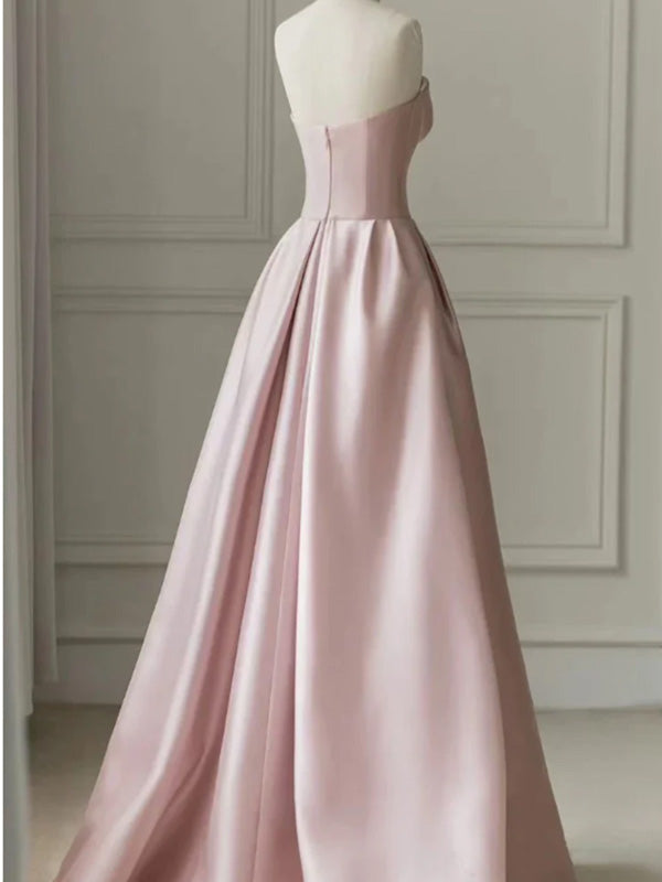 Formal Sweetheart Sleeveless A-line Long Prom Dresses For Party, PG77