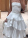 Cute Sweetheart Sleeveless A-line Tulle Ruffles Long Prom Dresses For Party, PG429