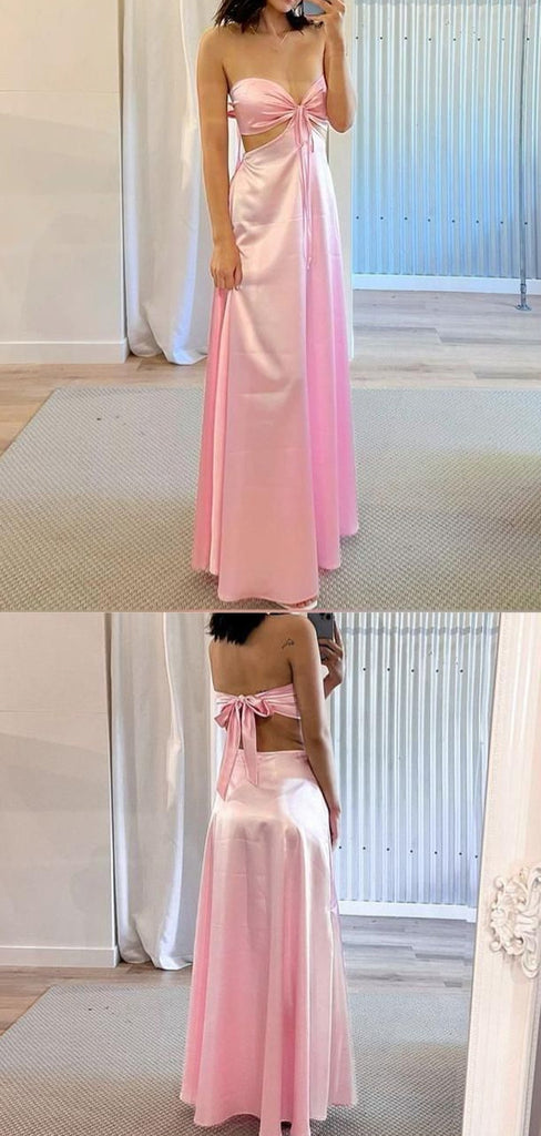 Soft Sweetheart Sleeveless Mermaid Satin Long Prom Dresses For Party, PG665