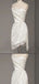 Elegant Sweetheart  Sleeveless Mermaid Short White Homecoming Dresses With Detachable Trailing, PGH02