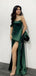 Formal Spaghetti Strap Sleeveless mermaid Satin Long Prom Dresses For Party, PG727