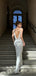 Sexy Spaghetti Strap Sleeveless Mermaid Satin Long Prom Dresses For Party, PG345