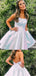 Shiny Spaghetti Strap Sleeveless Short A-line Sequin Homecoming Dresses For Party, PGH131