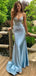 Sexy Spaghetti Strap Mermaid Sleeveless Prom Dresses With Trailing For Party, PG141