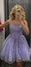 Elegant Spaghetti Strap Sleeveless A-line Tulle Homecoming Dresses For Party, PGH453