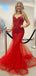 Sexy Spaghetti Strap Mermaid Sleeveless Prom Dresses With Trailing For Party, PG153