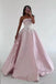 Formal Sweetheart Sleeveless A-line Satin Long Prom Dresses For Party, PG469