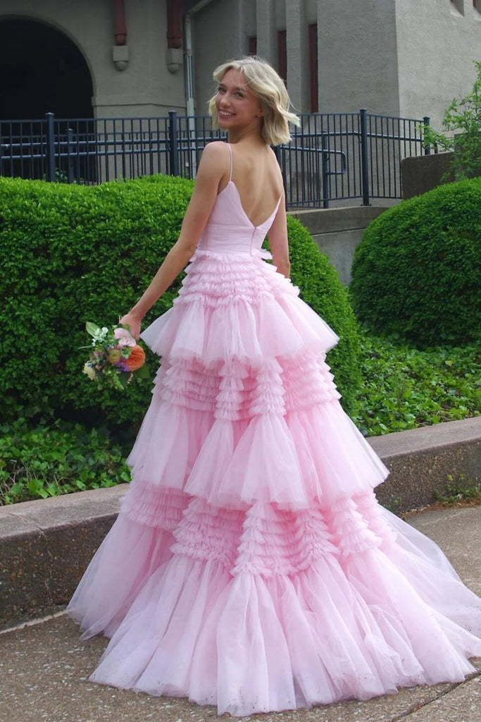 Formal Spaghetti Strap Sleeveless A-line Long Prom Dresses For Party, PG882