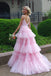 Formal Spaghetti Strap Sleeveless A-line Long Prom Dresses For Party, PG882