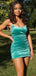 Sexy Spaghetti Strap Sleeveless Short Mermaid Velvet Homecoming Dresses For Party, PGH233