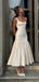 Formal White Scoop Sleeveless Mermaid Satin Long Prom Dresses For Party, PG381