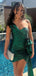 Sexy One-shoulder Sleeveless Short Mermaid Satin Homecoming Dresses For Party, PGH229