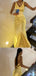 Sexy V-neck Sleeveless Mermaid Satin Long Prom Dresses For Party, PG866