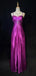 Elegant Spaghetti Strap Sleeveless Mermaid Satin Long Prom Dresses For Party, PG281