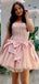 Elegant Sweetheart Sleeveless Short Tulle A-line Pink Homecoming Dresses For Party, PGH201