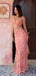 Elegant Spaghetti Strap Sleeveless Mermaid Tulle Long Prom Dresses For Party, PG385