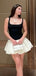 Cute Sweetheart Sleeveless A-line Satin Homecoming Dresses For Party, PGH484