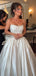 Elegant White Sweetheart Sleeveless A-Line Long Wedding Dresses With Sweep Trailing,PGW26