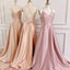 Elegant Spaghetti Strap Sleeveless A-line Long Bridesmaid Dresses For Wedding Party, PGB19