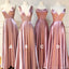 Formal Mismatched Sleeveless A-line Long Bridesmaid Dresses For Wedding Party, PGB17