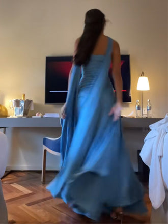 Sexy Sweetheart Sleeveless Mermaid Satin Long Prom Dresses For Party, PG387