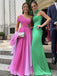 Soft One-shoulder Sleeveless A-line Jersey Long Prom Dresses For Party, PG1004