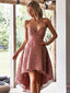 Elegant Spaghetti Strap Sleeveless Knee-length A-line Homecoming Dresses, PGH39