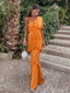 Sexy One-shoulder Sleeveless Mermaid Satin Long Prom Dresses For Party, PG1016