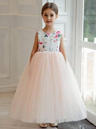 Gorgeous Jewel Sleeveless A-line Flower Girl Dresses For Wedding Party, PGF02