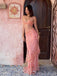 Elegant Spaghetti Strap Sleeveless Mermaid Tulle Long Prom Dresses For Party, PG385