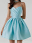 Formal Spaghetti Strap Sleeveless Short A-line Homecoming Dresses, PGH26