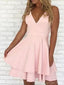 Casual V-neck Sleeveless Short A-line Homecoming Dresses For Party, PGH79