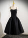 Formal Spaghetti Strap Sleeveless A-line Black Homecoming Dresses For Wedding Party, PGH13